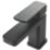 Highlife Bathrooms Fife Matt Black 137mm Cloakroom Lever Mono Basin Mixer Tap  With Clicker Waste