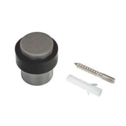 Eclipse Round Knurled Floor Door Stop 30 x 40mm Dark Bronze