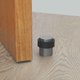 Eclipse Round Knurled Floor Door Stop 30 x 40mm Dark Bronze