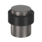 Eclipse Round Knurled Floor Door Stop 30 x 40mm Dark Bronze