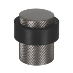 Eclipse Round Knurled Floor Door Stop 30 x 40mm Dark Bronze