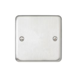 MK Contoura 1-Gang Blanking Plate Brushed Stainless Steel
