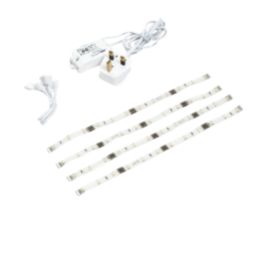LAP Izo Flex 295mm LED Cabinet Striplights 4 x 1W 4 x 60lm 4 Pack