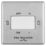 LAP  10AX 1-Gang 3-Pole Fan Isolator Switch Brushed Stainless Steel  with White Inserts