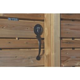 GateMate  Euro Profile Long Throw Pull Handle Chrome / Black