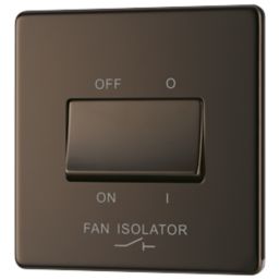 LAP  10A 1-Gang 3-Pole Fan Isolator Switch Black Nickel