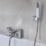 Swirl Carna Chrome-Plated 128mm Deck Mounted Dual Control Manual Shower Mixer Tap
