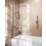 Dakota Semi-Framed Polished Chrome Hinged Radius Bath Screen Non-Handed 780mm x 1400mm