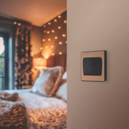 British General Evolve 20A 16AX 2-Gang 2-Way Wide Rocker Light Switch  Copper with Black Inserts