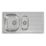 Carysil KD150 / HS605 1.5 Bowl Stainless Steel Inset Kitchen Sink & Tap Pack 965mm x 500mm
