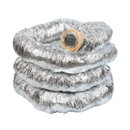 Manrose Aluminium Insulated Flexible Ducting Hose Silver 10m x 102mm