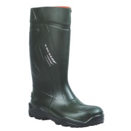 Dunlop Purofort+   Safety Wellies Green Size 10