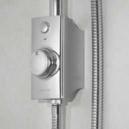 Aqualisa Visage Q HP/Combi Ceiling-Fed Chrome Thermostatic Single Outlet Exposed Smart Shower with Adjustable Head