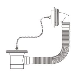 Flomasta Waste & Plug Gold 16"