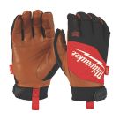 Milwaukee Hybrid Leather Gloves Black/Brown Large