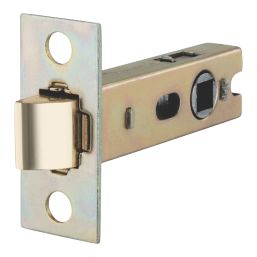 Smith & Locke Polished Brass Tubular Mortice Latch 79.35mm Case - 57mm Backset