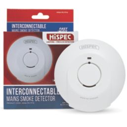 Hispec Fast Fix PE/FF10 Mains Interlinked Optical Smoke Alarm
