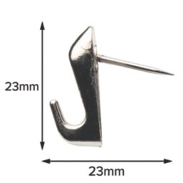 Corefix Barb Hammer-In Picture Hooks Nickel 4 Pack