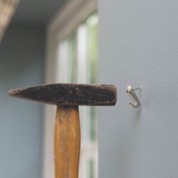 Corefix Barb Hammer-In Picture Hooks Nickel 4 Pack