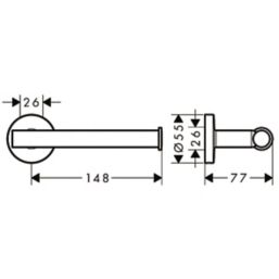 Hansgrohe Logis Universal Toilet Roll Holder Chrome