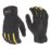 Stanley Pull-On Touchscreen Padded Performance Gloves Black / Yellow Large