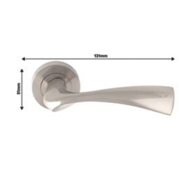 Carlisle Brass Sintra Door Handle Pair Satin Nickel