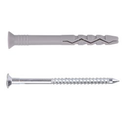 Easyfix  Nylon & Steel Countersunk Head Hammer Fixings 8mm x 120mm 10 Pack