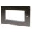 LAP  4-Module Modular Faceplate Black Nickel
