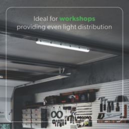 4lite Valde Single 4ft  Emergency LED Non-Corrosive Batten Light 40W 5600lm