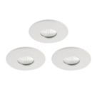 Saxby Vega Round LED Micro Downlights Matt White 12W 240lm 3 Pack
