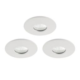 Saxby Vega Round LED Micro Downlights Matt White 12W 240lm 3 Pack