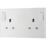 British General 900 Series 13A 2-Gang DP Switched Plug Socket White