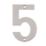 Eclipse Door Numeral 5 Satin Stainless Steel 102mm