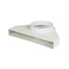 Manrose Round to Rectangular Flat Channel Connector 90° Elbow White 240mm
