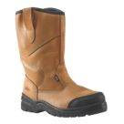 Site Gravel Size 12  Tan  Steel Toe Cap Safety Rigger Boots