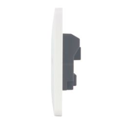 Hager Sollysta WMS81 13A 1-Gang Unswitched Socket White with White Inserts