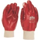 Site  PVC Dipped Gloves Red Large