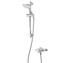 Triton Verne  Rear-Fed Exposed Silver Thermostatic Concentric Mixer Shower