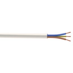 Time 3093Y White 3-Core 0.75mm² Flexible Cable 10m Coil
