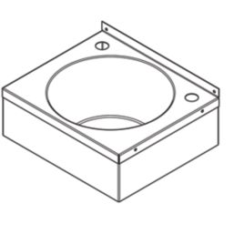 1 Bowl Stainless Steel 2-Tap Hole Wall-Hung Wash Basin 345mm x 185mm