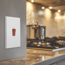 British General 900 Series 45A 2-Gang DP Cooker Switch White
