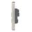 Hager Sollysta WRS51BSB 5A 1-Gang Unswitched Round Pin Socket Brushed Steel with Black Inserts