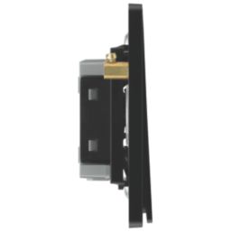 British General Evolve 20A 16AX 1-Gang 2-Way Light Switch  Black Chrome