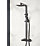 Highlife Bathrooms Orkney Series 2  Rear-Fed Exposed Matt Black Thermostatic Shower