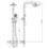 Highlife Bathrooms Orkney Series 2  Rear-Fed Exposed Matt Black Thermostatic Shower