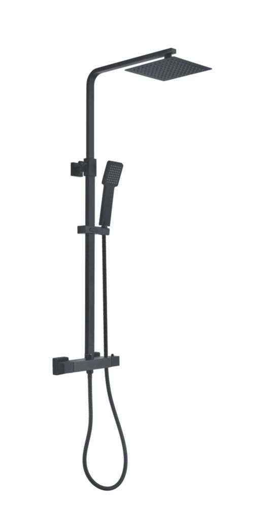 Highlife Bathrooms Orkney Series 2 RearFed Exposed Matt Black