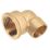 Flomasta  Brass End Feed Adapting 90° Female Elbow 15mm x 1/2"