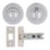 Smith & Locke Polished Chrome Mortice Latch & Thumbturn Set 76mm Case - 57mm Backset