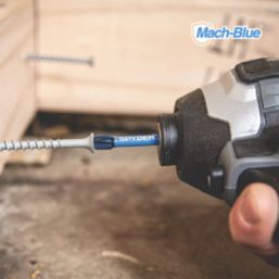 Spyder Mach-Blue 1/4" 50mm Hex Shank PZ2 Impact Driver Bits
 5 Pack