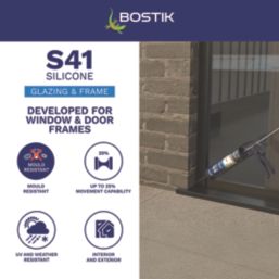 Bostik  Window & Door Frame Silicone Sealant Anthracite 310ml